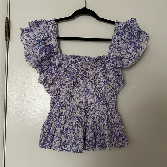 Love the label smocked peplum top - Picture 2 of 2